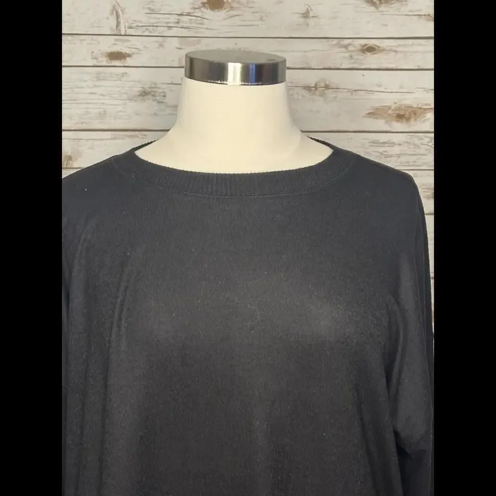 Lucky Brand black crewneck lightweight pullover sweater Size XXL - Picture 3 of 5